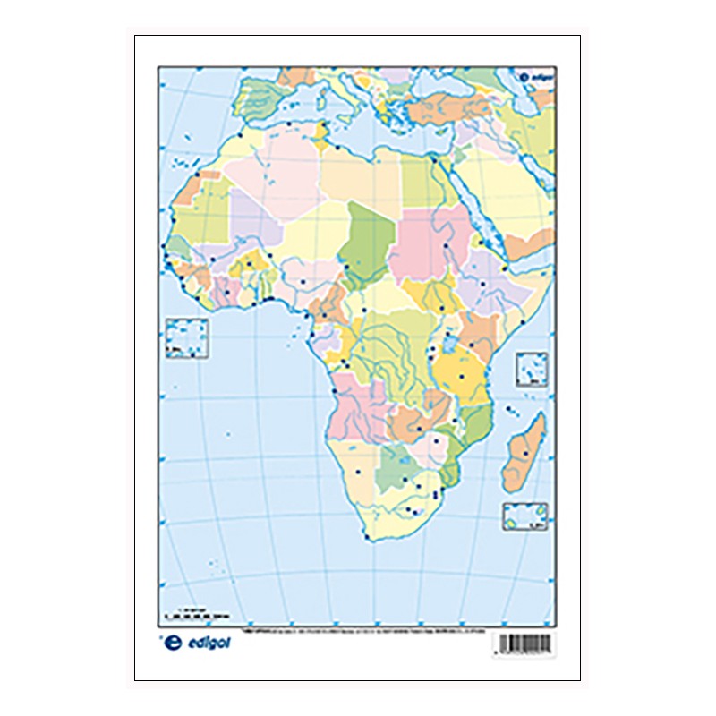 Mudos de ejercicios - África (bolsa 5 mapas físicos y 5 políticos)