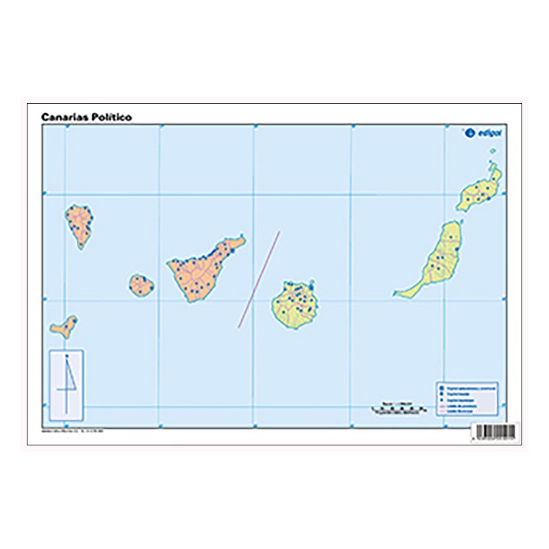 Mudos de ejercicios - Islas Canarias (bolsa 5 mapas físicos y 5 políticos)