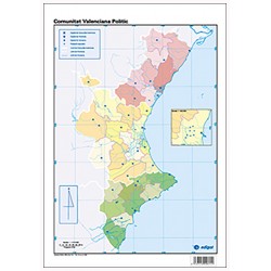 Mudos de ejercicios - Comunitat Valenciana (bolsa 5 mapas físicos y 5 políticos)