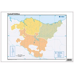 Mudos de ejercicios - Euskadi (bolsa 5 mapas físicos y 5 políticos)