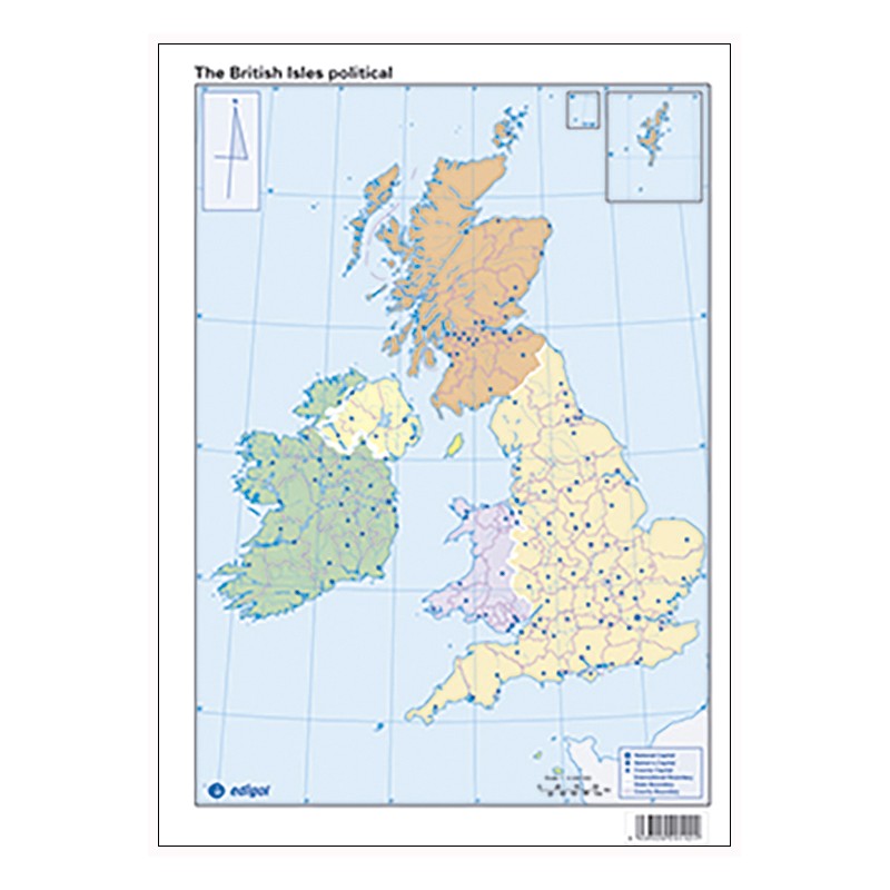 Mudos de ejercicios - British Isles (bolsa 10 mapas políticos)