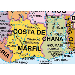 Mapa Mural de África - Físico / Político