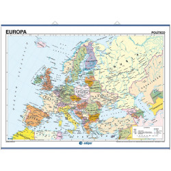 Carte murale de l'Europe - Physique / Politique