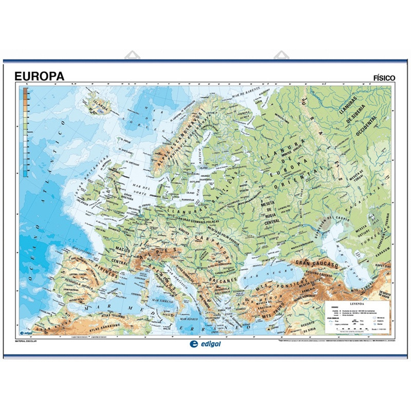 Mapa Mural De Europa Físico Político 7044