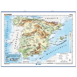 Mapa mural de España - Físico / Político
