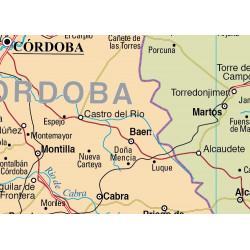 Mapa mural de Andalucía - Físico / Político