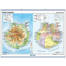 Carte murale de Grande Canarie / Fuerteventura et Lanzarote