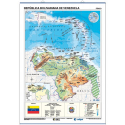 Carte murale du Venezuela - Physique / Politique