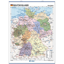 Mapa mural de Alemania - Físico / Político