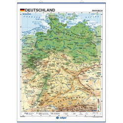 Carte murale de l'Allemagne - Physique / Politique
