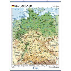 Mapa mural de Alemania - Físico / Político