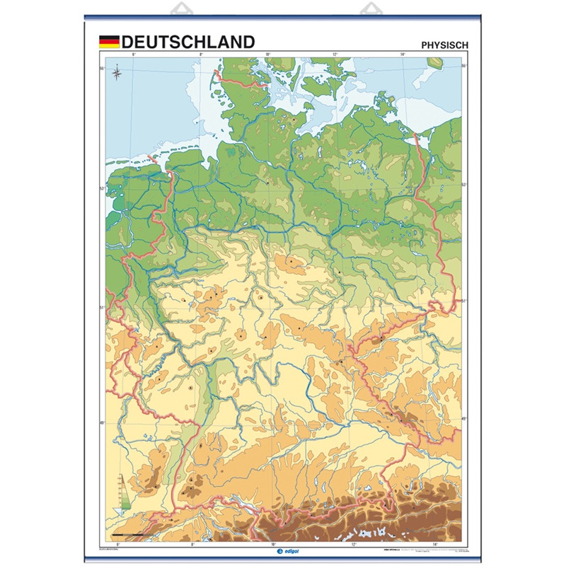 Mapa Fisico De Alemania 8085
