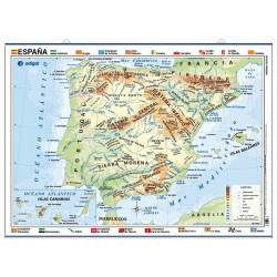 Mapa mudo España físico color, 50 hojas Edigol Ediciones AH-H1616 —  latiendadelmaestro
