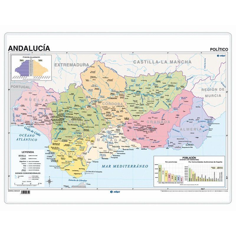 Póster - Andalucía físico/ político